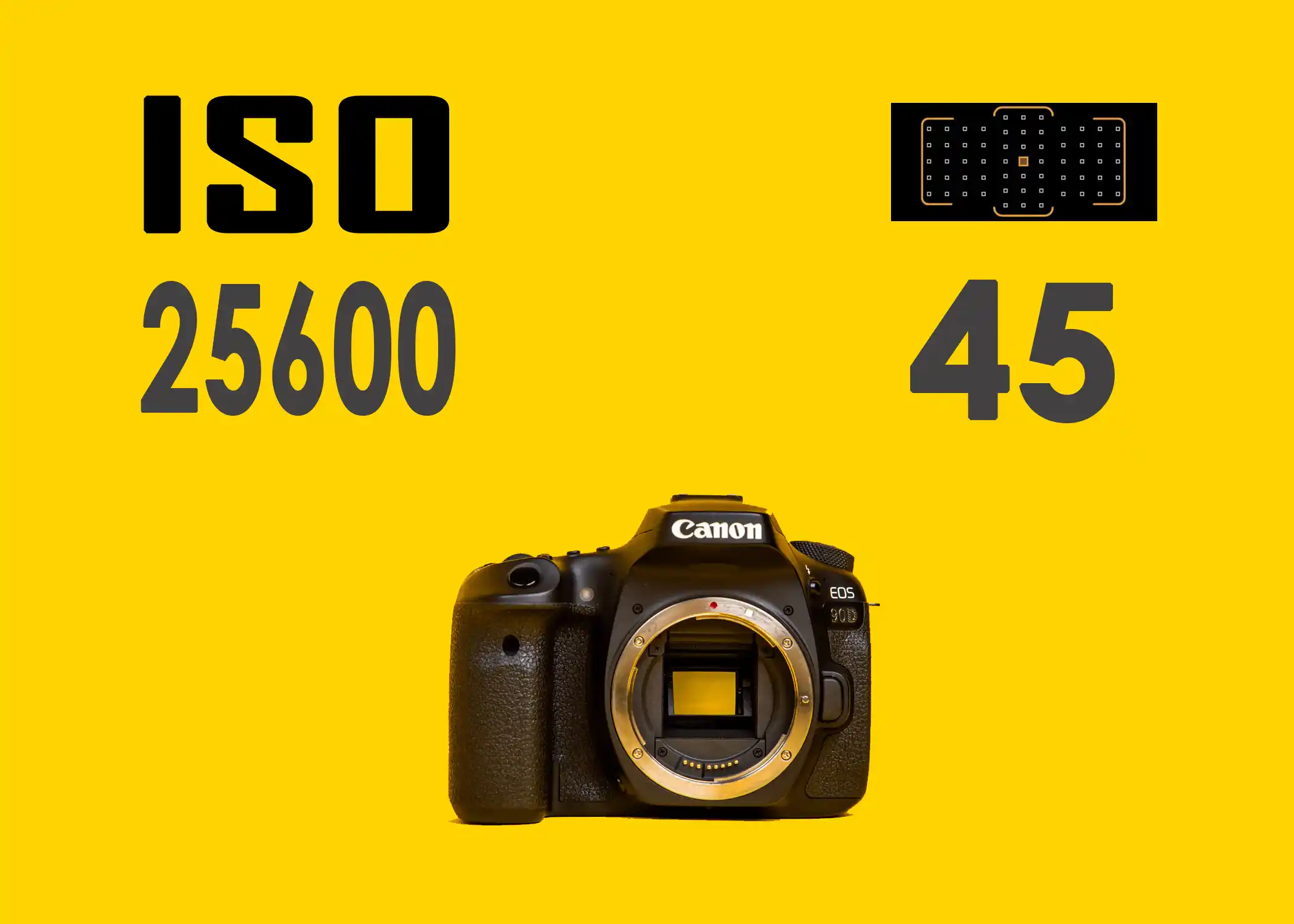 نقاط فوکوس و ایزو دوربین CANON 90D